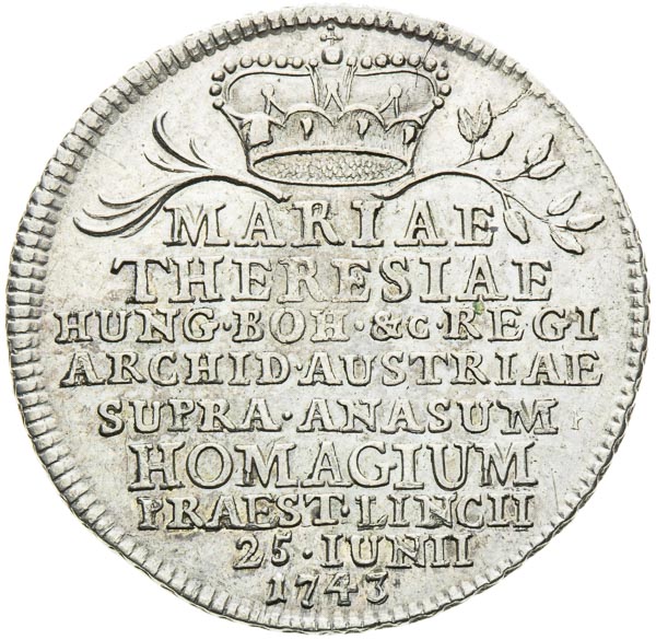 Silver Token 1743 - front