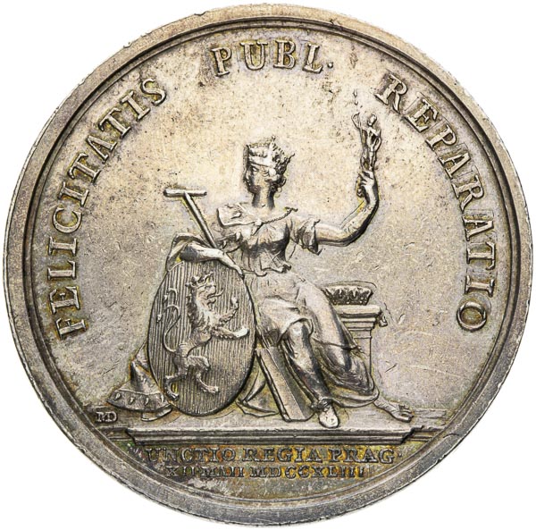 Silver medal 1743 - back