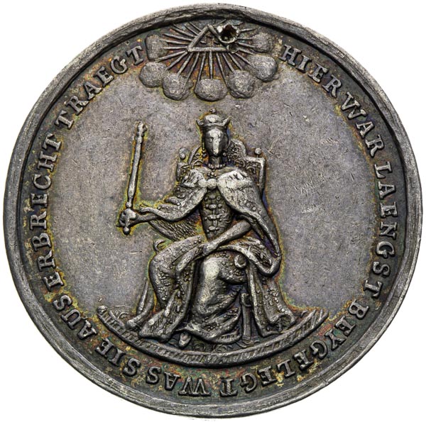 Silver medal 1743 - back