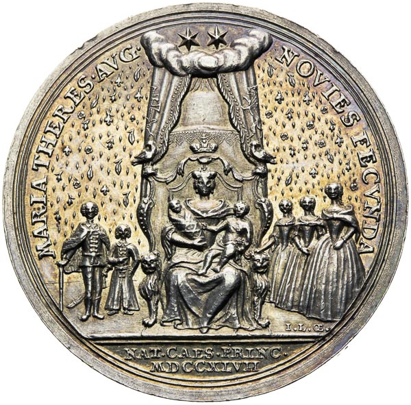 Silver medal 1747 - back