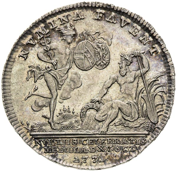 Silver Token 1771 - back