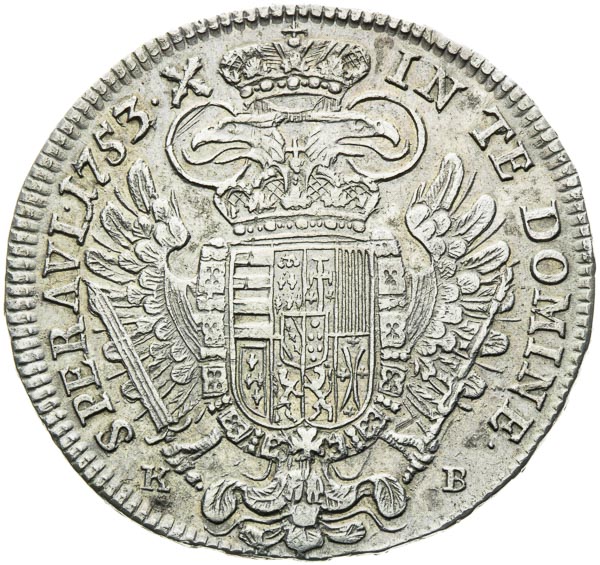 1/2 Thaler 1753 - back