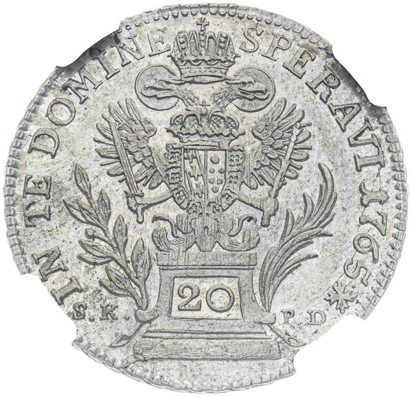 20 Kreutzer 1765 - back