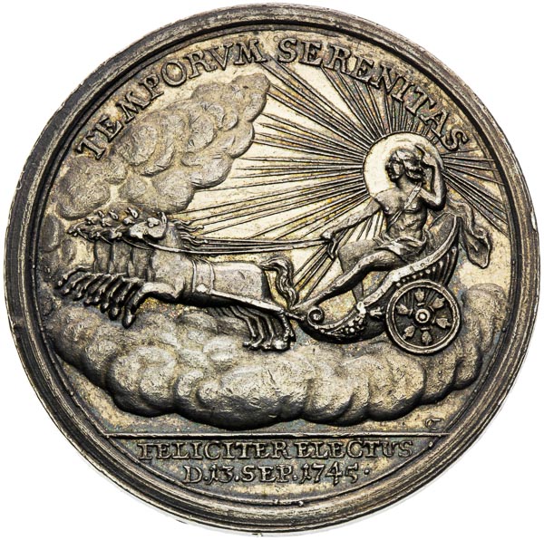 Silver medal 1745 - back