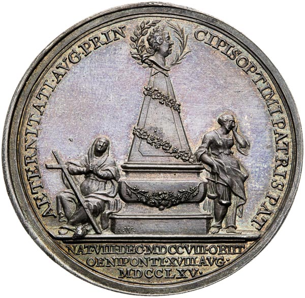 Silver medal 1765 - back