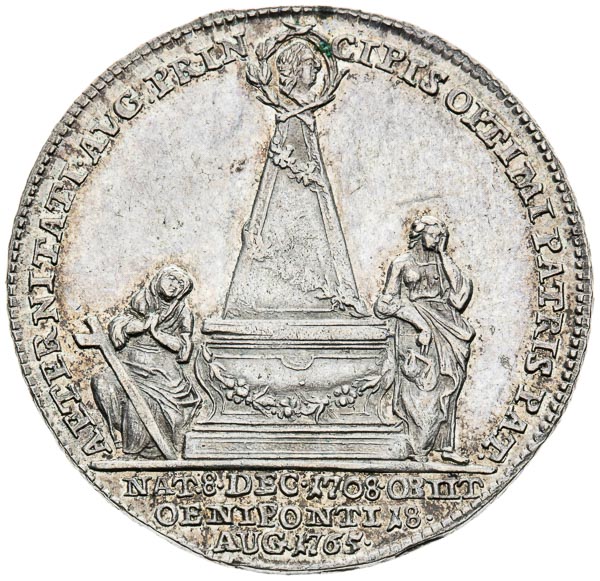 Silver token 1765 - back