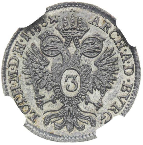 3 Kreutzer 1788 - back