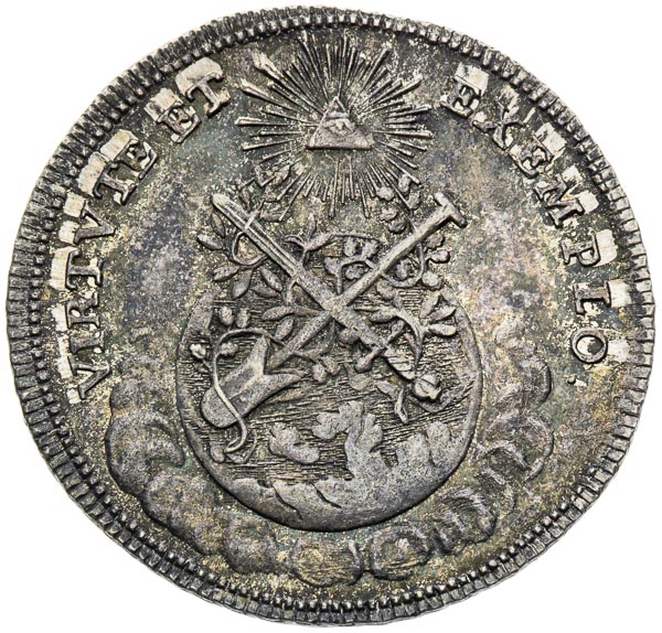 Silver token 1764 - back