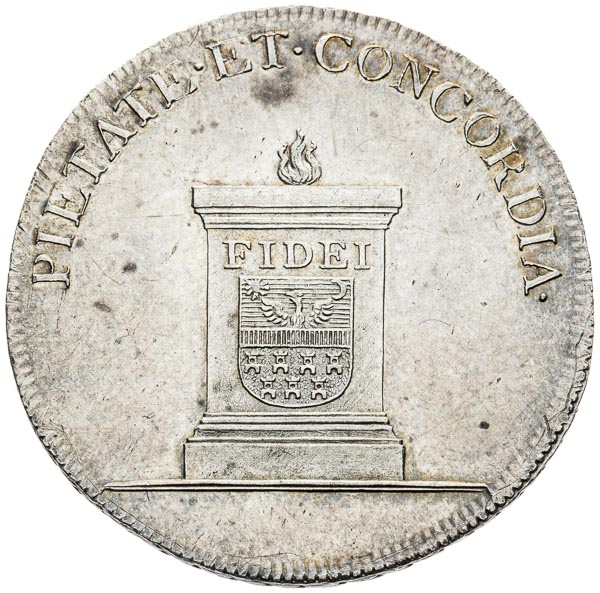 Silver token 1790 - back