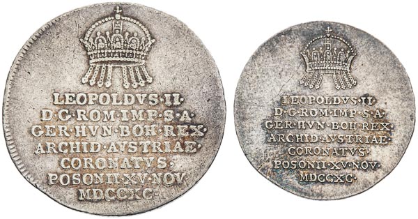 Silver token 1790 (2 pcs) - front