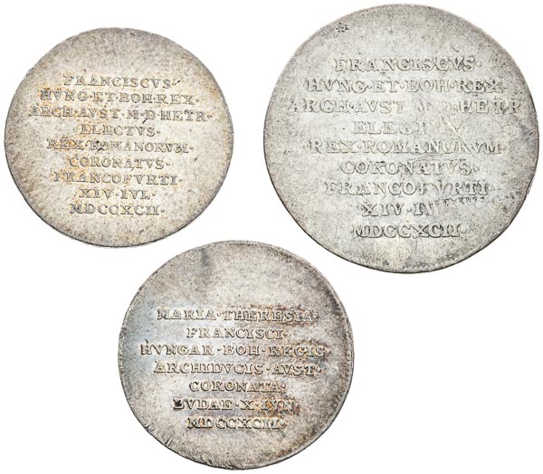 Silver token 1792 (3 pcs) - front