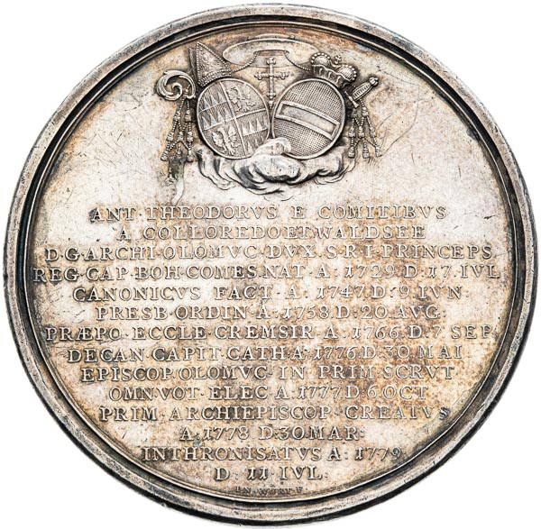 Silver medal 1779 - back