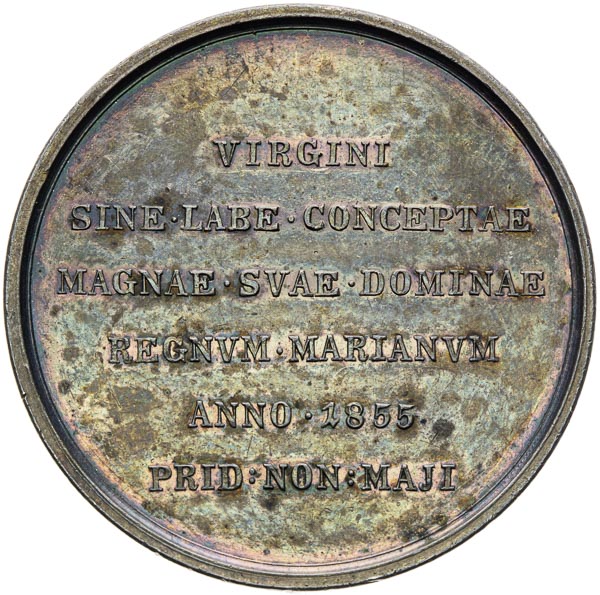 Silver medal 1855 - back