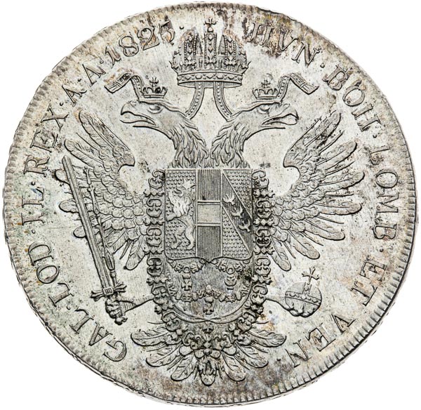 Thaler 1825 A - back