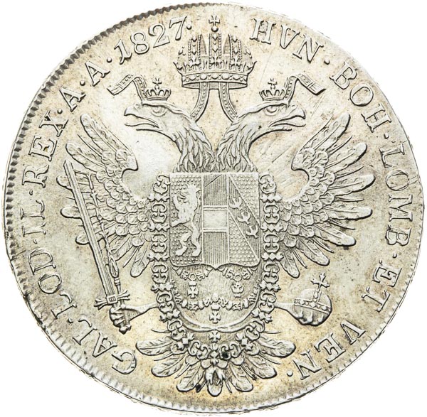 Thaler 1827 - back