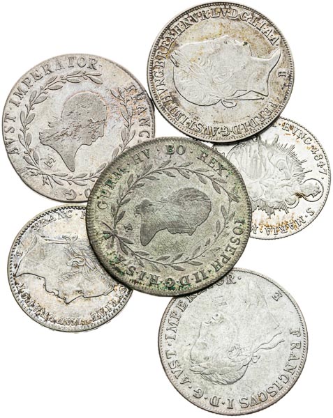 Silver coins (6 pcs) - front