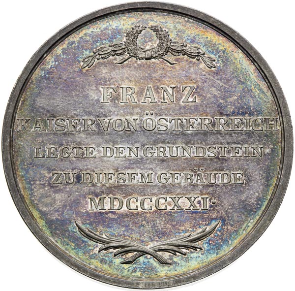 Silver medal 1821 - back