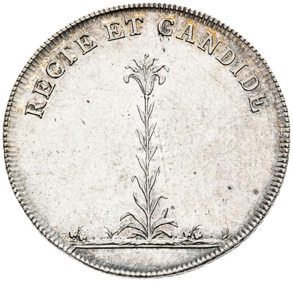 Silver token 1808 - back