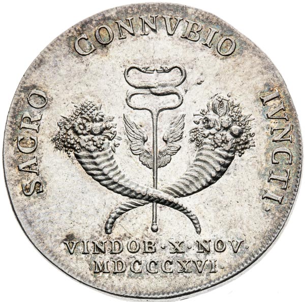 Silver token 1816 - back