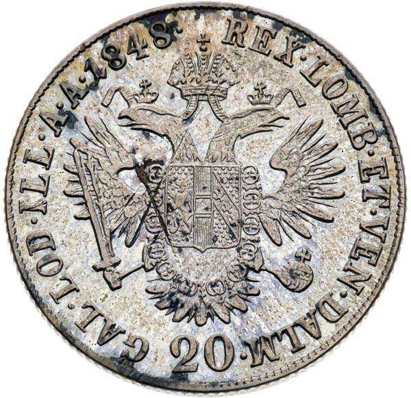 20 Kreutzer 1848 - back