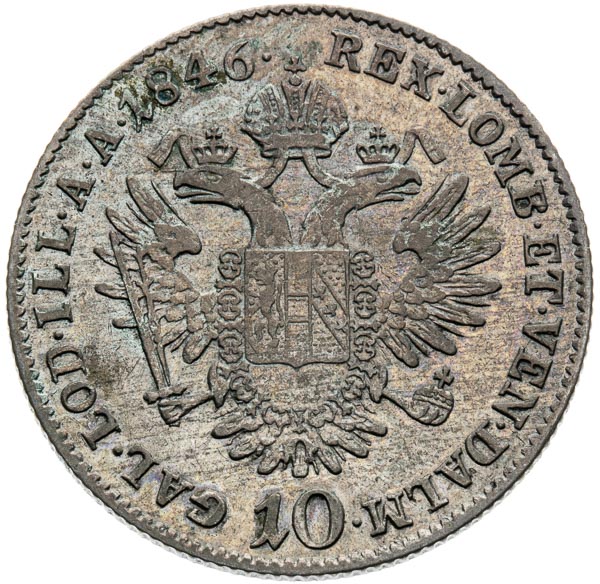 10 Kreutzer 1846 - back