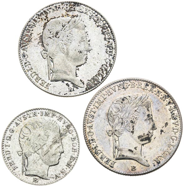 Lot of silver coins (3 pcs) - front