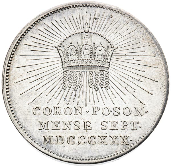Silver token 1830 - back