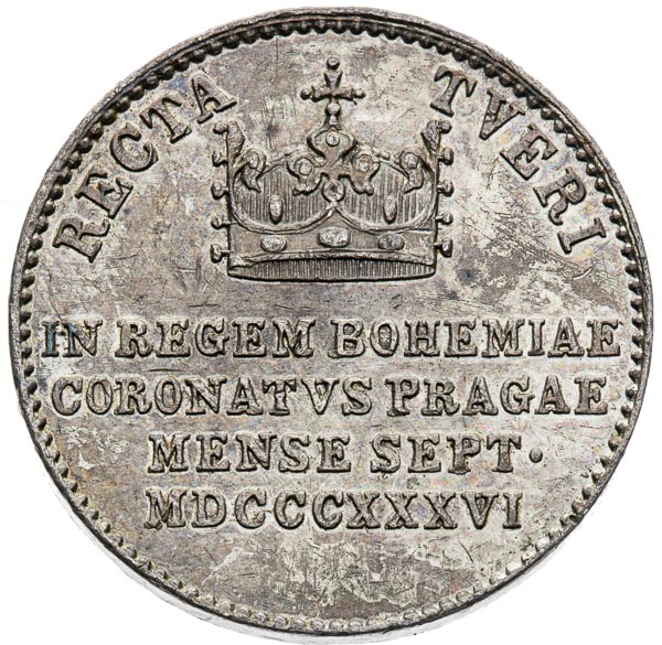 Silver token 1836 - back
