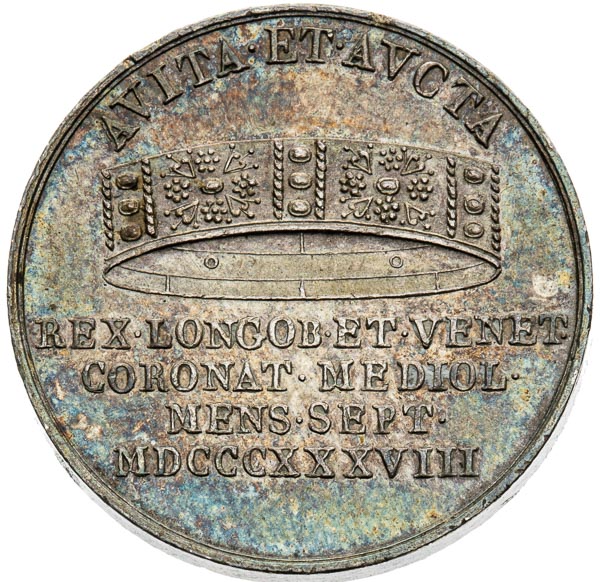 Silver token 1838 - back