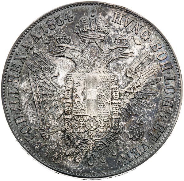 Convention Thaler 1854 - back