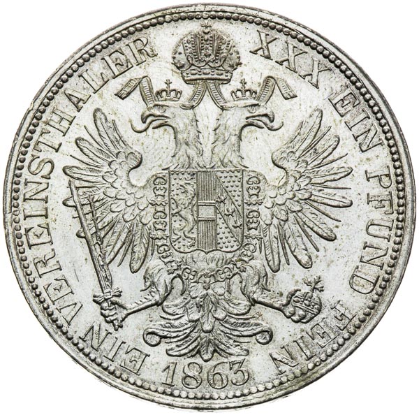 Federal thaler 1863 - back