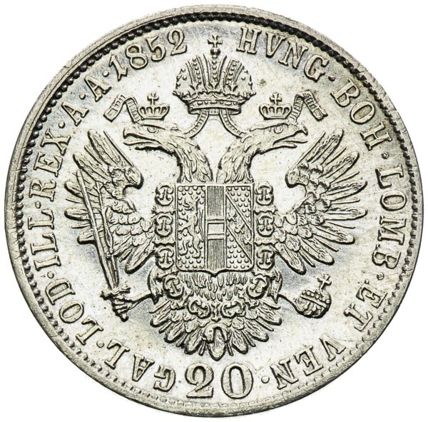 20 Kreutzer 1852 - back