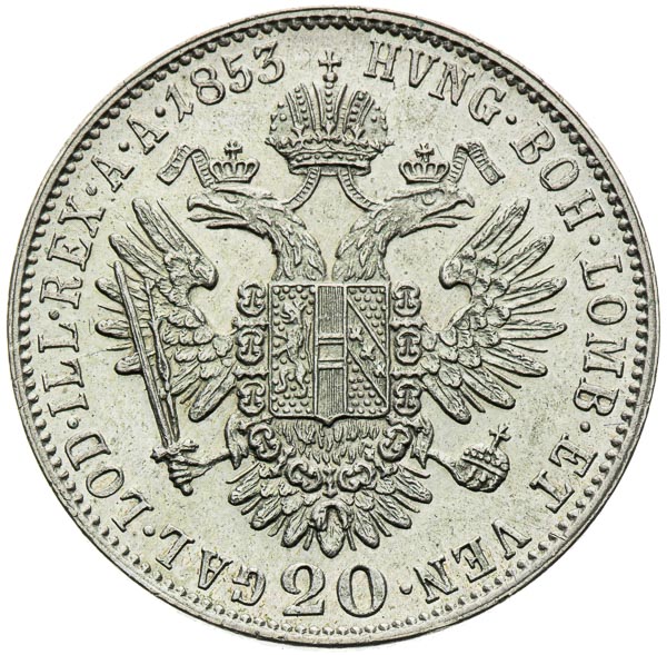 20 Kreutzer 1853 - back