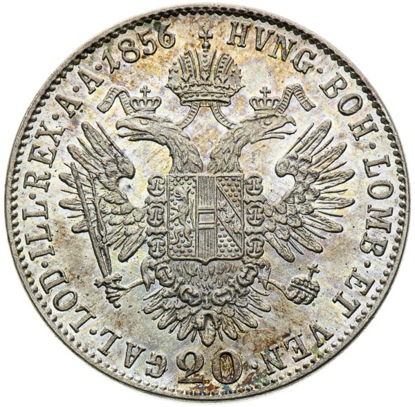 20 Kreutzer 1856 - back