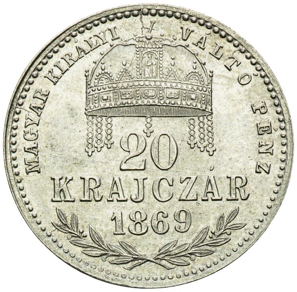20 Kreutzer 1869 - back