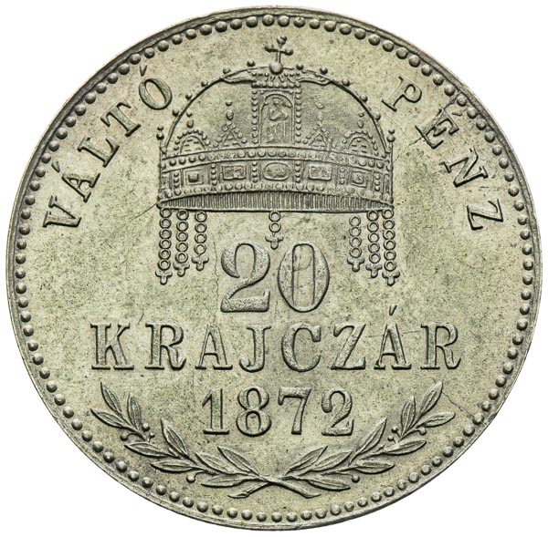 20 Kreutzer 1872 - back