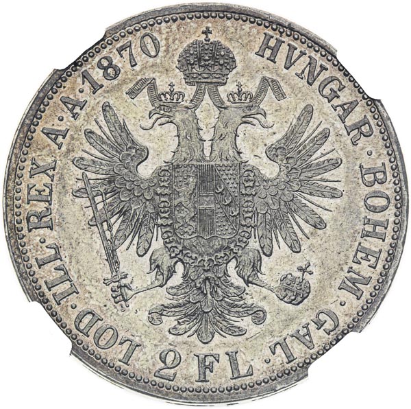 2 Gulden 1870 - back