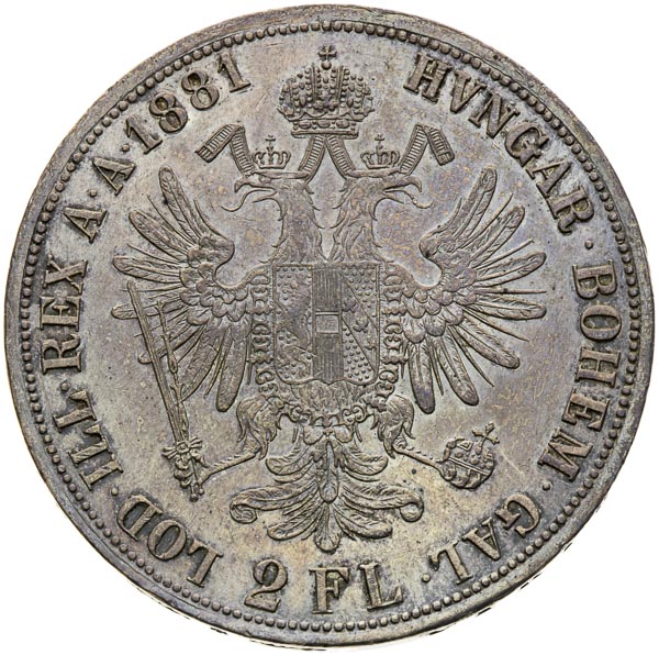 2 Gulden 1881 - back