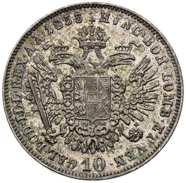 10 Kreutzer 1853 - back