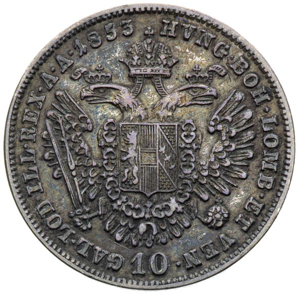 10 Kreutzer 1853 - back
