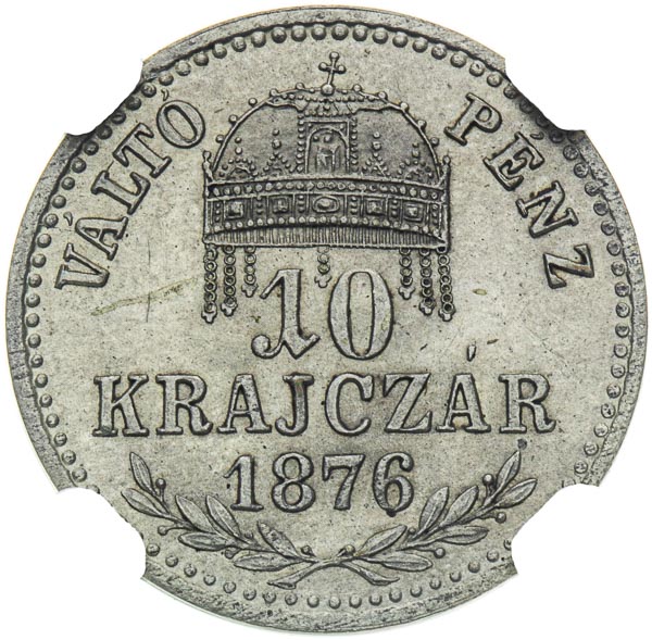 10 Kreutzer 1876 - back