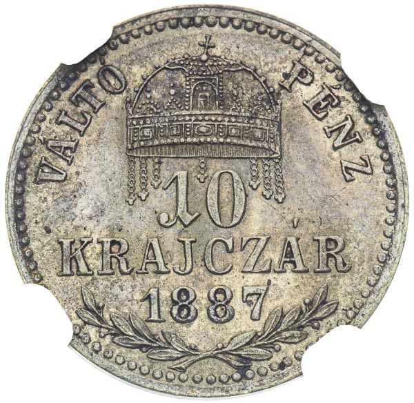 10 Kreutzer 1887 - back