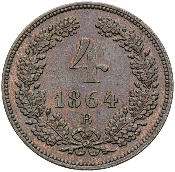 4 Kreutzer 1864 - back