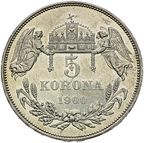 5 Korona 1900 - revers