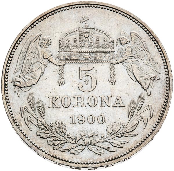 5 Korona 1900 - revers