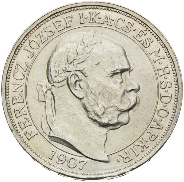 5 Korona 1907 - avers