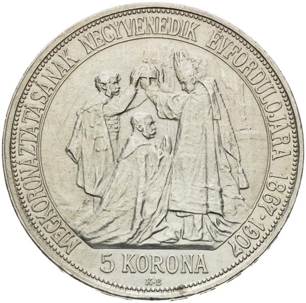 5 Korona 1907 - revers