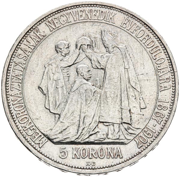 5 Korona 1907 - revers