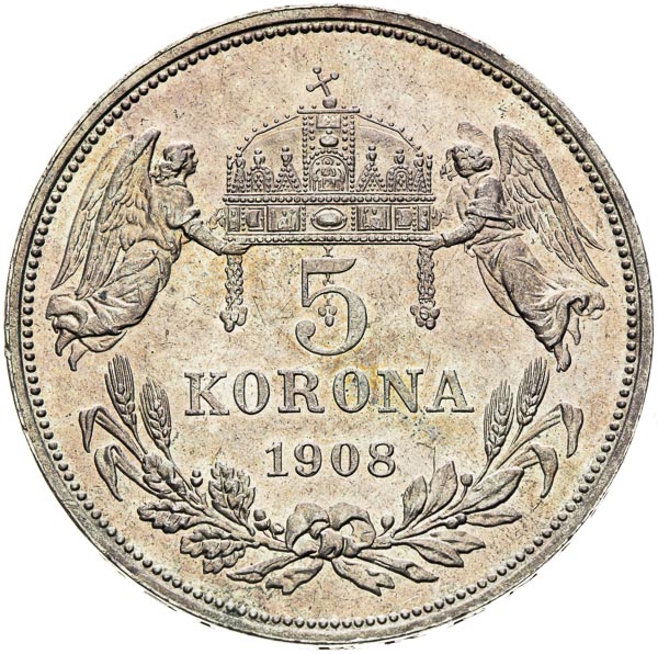 5 Corona 1908 - back