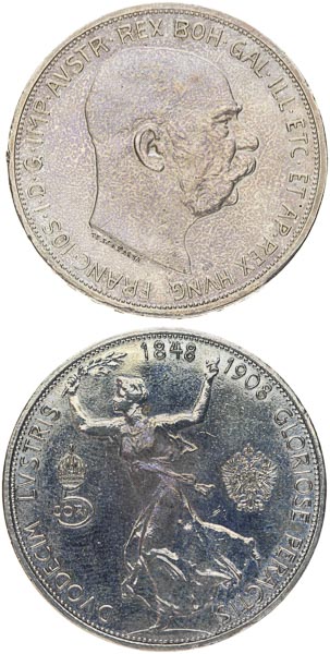 5 Corona 1908, 1908 (2 pcs) - front